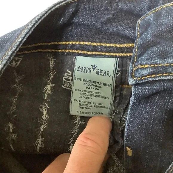 Sang Real Bootcut Jeans Sz 29 Dark Blue - Picture 5 of 13